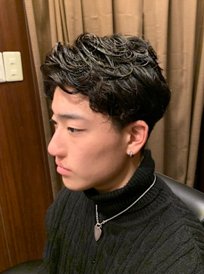 ツーブロック×ビジネスパーマ