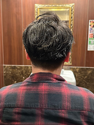 ナチュラル七三分け