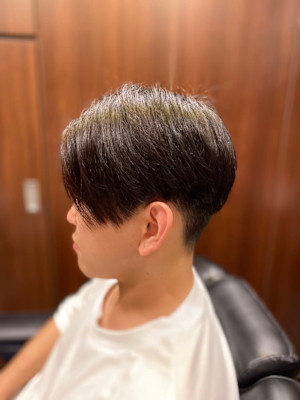 前下がりセンターパート