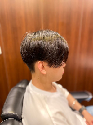 前下がりセンターパート