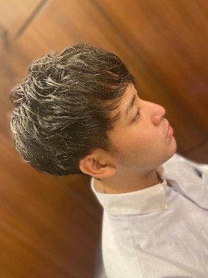 マッシュ×ふんわりパーマ