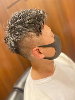 ツイストスパイラルパーマ×スキンフェード