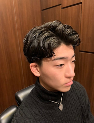 王道ツーブロック×ビジネスパーマ