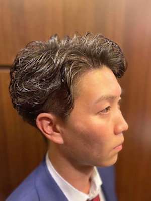 ビジネスパーマ&ツーブロック