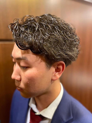 ビジネスパーマ&ツーブロック