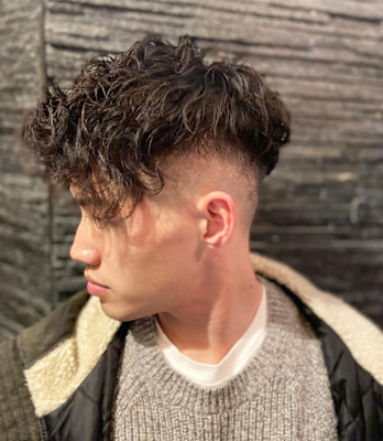 ツイストスパイラルパーマ&スキンフェード