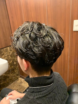 王道ツーブロック×ビジネスパーマ