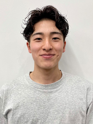 大人センターパートパーマ