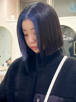 ボブ×フェイスフレーミング×ポイントカラー×10代20代
