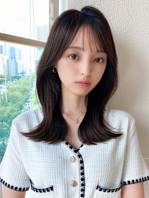 30代/40代/レイヤーカット/前髪/イメチェン/韓国ヘア