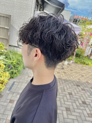 緩め波巻きパーマ