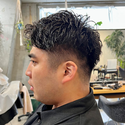 爽やか/ビジネス/短髪パーマ