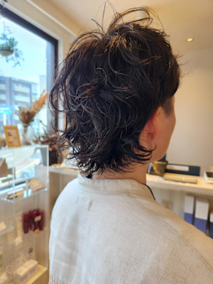 マッシュウルフ×パーマ