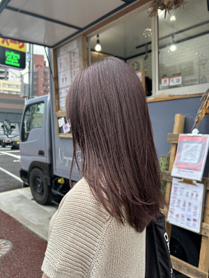 ピンクブラウンカラー