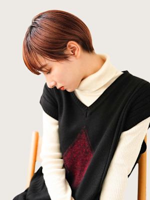 [金沢駅/ブリーチなしダブルカラー/ボブ/ショートボブ]