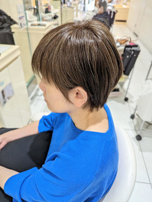 コンパクトショート×白髪ぼかしハイライト【我孫子】