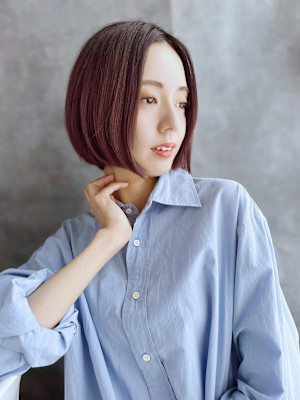 20代30代40代　ミセスツヤ髪イメチェン大人ボブ
