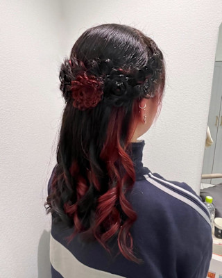 インナーカラー×推し活ヘアセット
