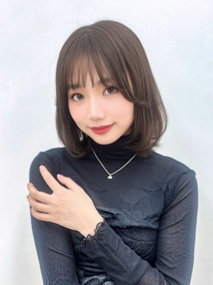 韓国ミディアムレイヤー大人かわいい20代30代40代２WAY