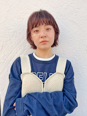 MILK/MURIEL 暖色カラー　ボブ