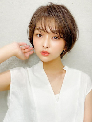 30代/40代/小顔/前髪/イメチェン/ショートボブ