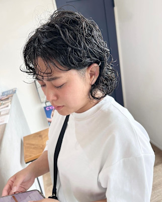 黒髪パーマ髪質改善トリートメント