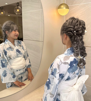 ヘアーセット/浴衣アレンジ/ 担当　仙波泰明