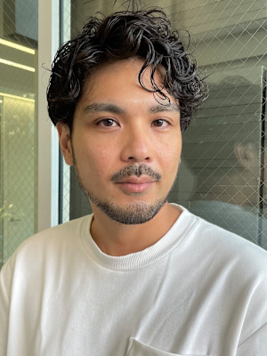 大人ツーブロックパーマ