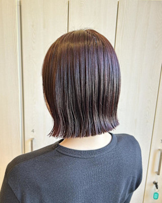 大人ボブ/ツヤカラー/外ハネ