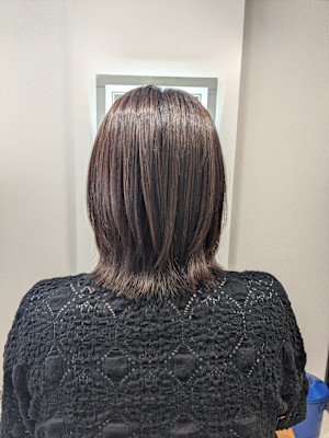 艶髪大人ミディ✕ふんわりピンクベージュ