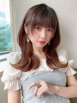 30代/40代/レイヤーカット/前髪/イメチェン/韓国ヘア