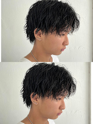 緩め縦落ちツイストスパイラルパーマ