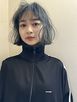 【arrange bob】コテ巻きアレンジ_ミニボブ_ケアブ