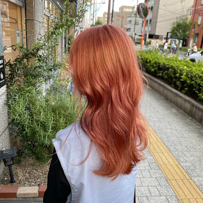 オレンジカラー　ハイトーン　ブリーチ