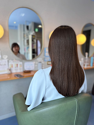 #こなれミディ　#フェミニンロング　#暗めカラー