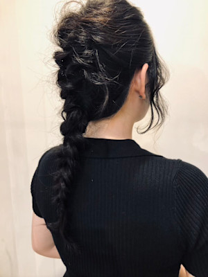 三つ編み/タイト