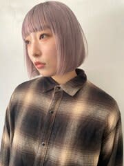 【pink pearl】ワイドバング_ピンクラベンダー