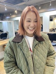 ハイトーンペールオレンジボブ