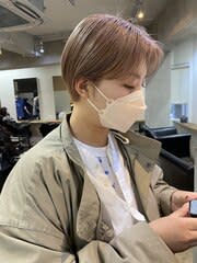 暖色系ベージュカラー/ハンサムショート