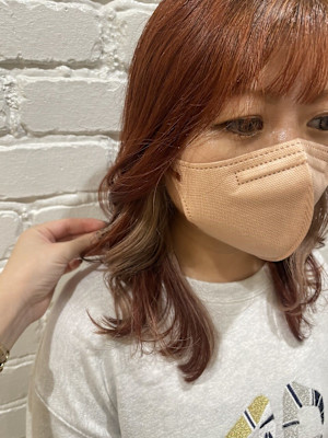 オレンジ×ミルクティーベージュ