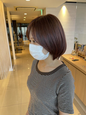 ツヤ髪ボルドー×ショートボブ/Kurumi