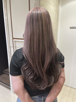 ピンクベージュ×アンブレラカラー/Kurumi