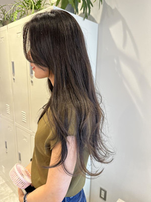 大串　レイヤーロング　グレージュ