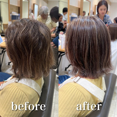 白髪ぼかし　脱白髪染め　【藤沢　藤沢駅】