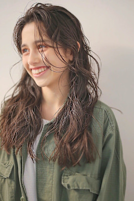 クセ感パーマ/ロングスタイル