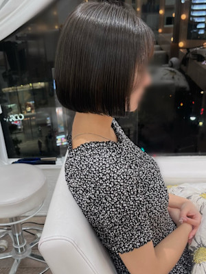 縮毛矯正×mini bob　　　