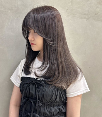 顔まわり/レイヤー/韓国巻き/オージュア