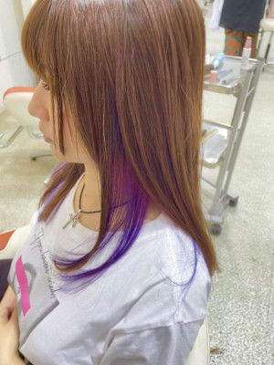 インナーカラー・紫