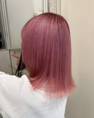 [aina]ピンク/ダブルカラー/ブリーチ