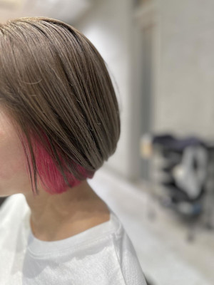 ミニボブ/インナーピンク